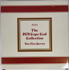 Vintage Avon 1876 Cape Cod Collection Ruby Red Two Tier Server w/original box