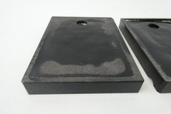 Black Glass Unusual Desk Accessory Unknown Base Onyx Displays Trophy Bases