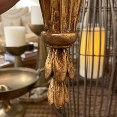 VTG Hollywood Regency Gold Ornate Fluted Wall Shelf Bracket Sconce Corbel