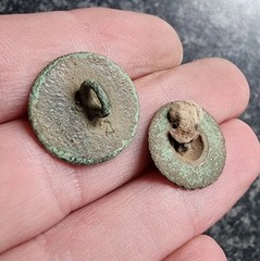 Georgian Buttons Decorative Silver Plate 18th Century Detecting Finds Antique
