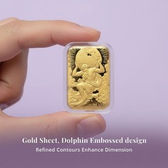 24K Yellow Gold Atlas Embossed Sheet 10mg