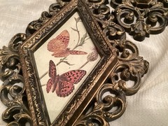 Pair Of Vintage Burwwod Or Homco Butterfly Wall Plaques 1970/1980