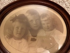 Antique 1920 Edwardian Portrait of 3 Beautiful Aristocratic Children Photograph