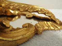 Set of 3 Mirrored Florentine Gold Gilt Wood Small Petite Wall Sconce/ Shelves