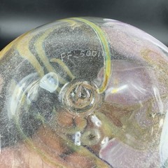 1985 Glasshouse Studios Signed Hand Blown Art Glass Oil Lamp Vase Paperweight