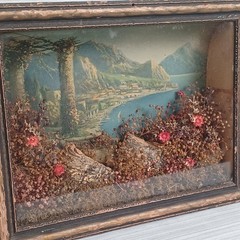 Vintage Italy Miniature Diorama Shadow Box 3D Wall Art Decor