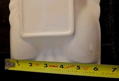 Vintage Enesco 1970s Import Ashtray. White, Gray, & Black. 10 1/8″X 6 1/8″x 7/8″