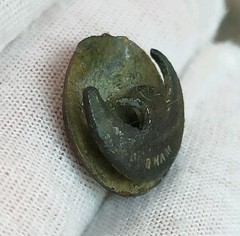 Vintage 1930s Football Badge Metal Detecting Find (313)