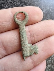 Medieval Casket Key Bronze Metal Detecting Find Antique