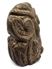 300 BC Ancient Greek Roman Statue Owl Athena Pure Stone Large Carved Artifact