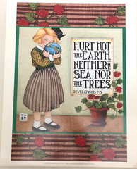 Vintage Mary Engelbreit Poster, Hurt Not The Earth, 16″x20″, 1991 Unframed