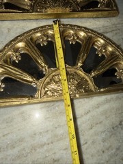 2 Gold Accent Mirrors Home Interiors Art Nouveau Regency Design Reproduction