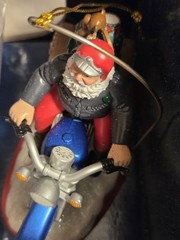 Santa On Motorcycle Musical Ornamental Signature Collection Born To Be Wild Xmas