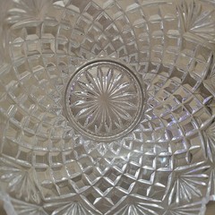 Vintage Shell Fan Pattern 24% Lead Crystal Bowl Imperial Glass Company