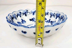 Delft Blue Bowl Trinket Dish Hand Painted Ceramic Windmill Holland Pierce work