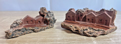 Vintage Brazilian Bark Wood Carvings 4pc Correia Filho Folk Art 1970s Figures