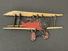 Set of 2 Homco USA 1975 Cast Aluminum Air Planes Bi-Planes Wall Decor FREE SHIP!