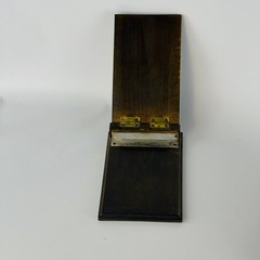 Handmade Tole Art Note Pad Holder and Brush from Switzerland
