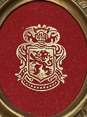 Gold Toned Family Crest Velvet Antique Inspired Wall Art Made in USA