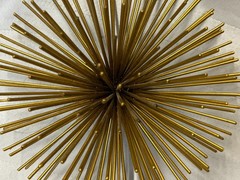 Vintage Starburst Metal Wall Hangings Gold Tone Metal