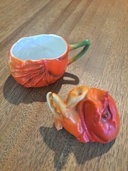 ANTIQUE ROYAL BAYREUTH BAVARIA PORCELAIN LOBSTER 8 PIECE SET