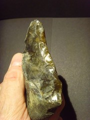 Lower Paleolithic – Fine Acheulean oblique end scraper. c.450,000 BP.