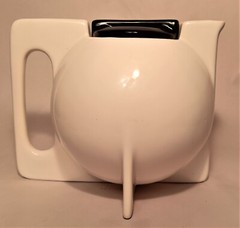 BAUHAUS MOVEMENT vtg modernist design table art sculpture teapot pop black white