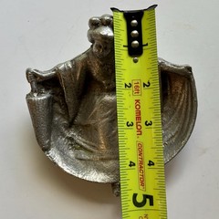 Vintage Naughty Geisha Cast Metal Ashtray / Novelty Trinket Dish