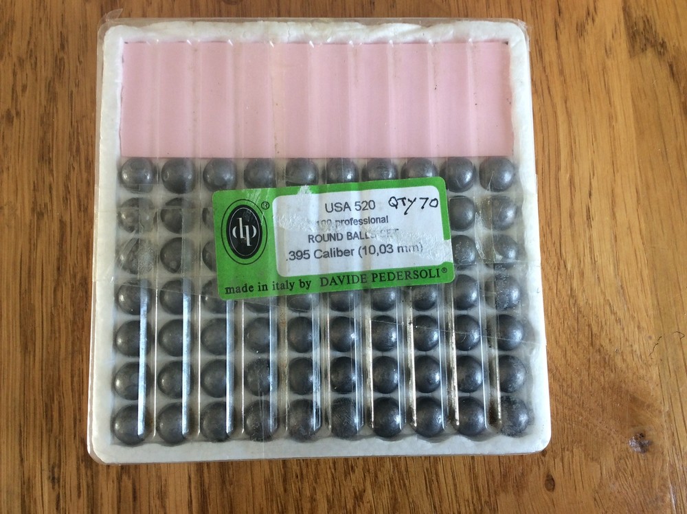 Lead round balls.