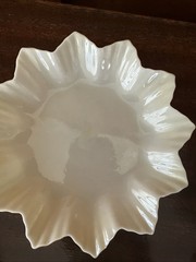 Belleek Irish Porcelain 12 Point Trinket Dish 3rd Black Mark & Seashell Cup