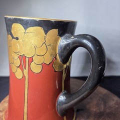 Art Nouveau Limoges Painted Stein with Sought After Grape Style Design of 1903