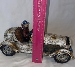 Vintage Classic Large Racing Sport Car 1920’ S Bugatti Sculpture with Driver 10”