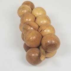 Vintage MCM Wooden Bunch of Grapes On Stem Brown – 1960’s