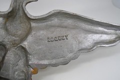 VTG Cast Aluminum Gold Painted Eagle Phoenix Bird Wall Plaque Roquet Antique 21″