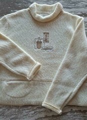 Longaberger RARE Homestead Cream Sweater Medium FREE SHIPPING!