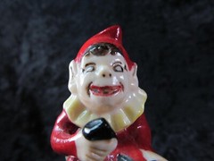 Belleek Irish Vintage RARE! Leprechaun Painted 5-1/4” Elf, Knome 3rd Green Mark