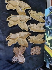 Set Of 8 BROWN Homeco Burwood Butterfly Wall Hangings