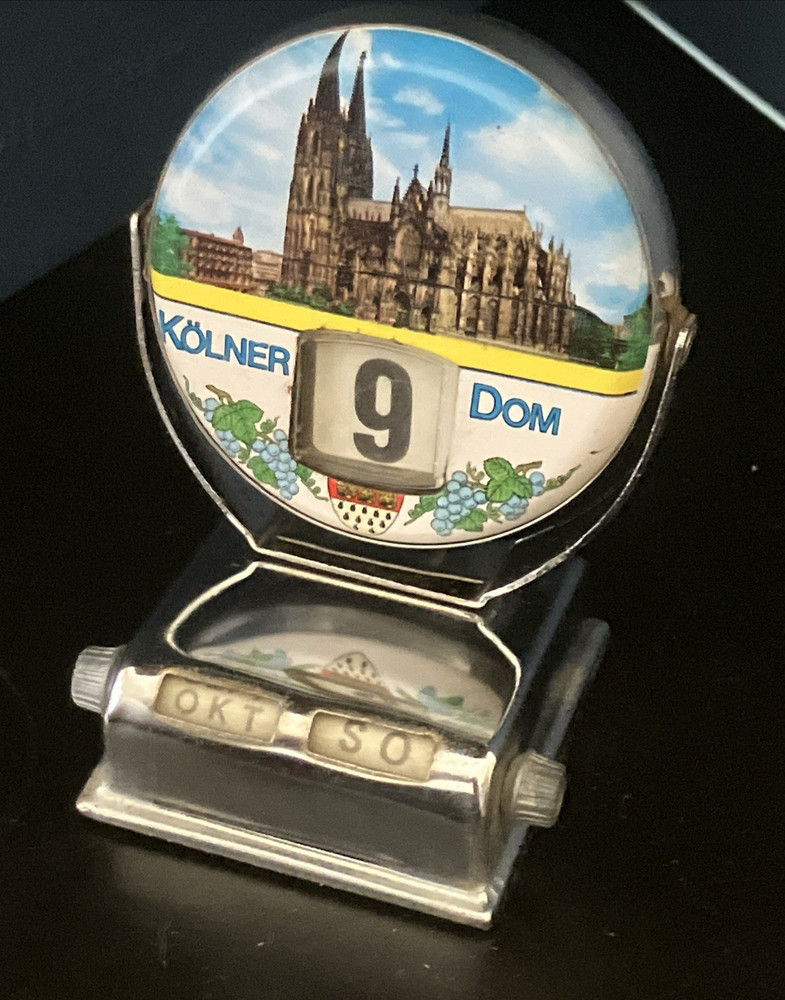 Vintage Kolner Dom Perpetual Flip Desk Calendar AM Schonen Rhein Cologne Germany
