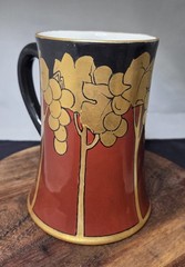 Art Nouveau Limoges Painted Stein with Sought After Grape Style Design of 1903