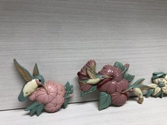 Vintage Set of 3 Hummingbirds Plastic Wall Hanging Decor Made in USA Burwood