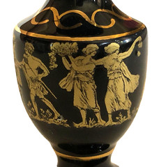 Greek Mini Pitcher 24K Gold Ancient People Mythology Hand Made Greece Vase Vtg