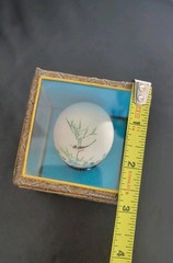 Collectible 1991 Bernina Hand Painted Egg w Menu Rare Sewing Memorabilia