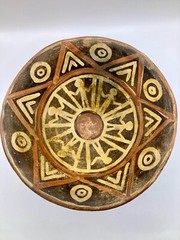 Clay Plate Pre-Columbian Crafts Quillacinga Culture
