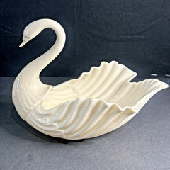 Vtg Medium Lenox Swan Centerpiece 9” Candy Trinket Centerpiece Dish