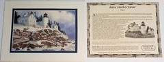 Fire Island Light NY Bass Harbor Head Maine 2 Lighthouses Double Matted Prints
