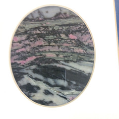 Chinese Jasper Picture Scholar Dream Stone Framed