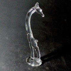 HEISEY TURNED GIRAFFE, Art Deco Glass, 10 7/8 in, Made In USA