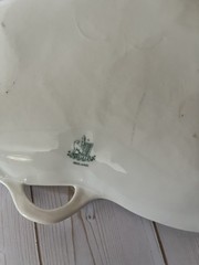 Belleek Ireland Classic Ivy Leaf Shaped Dish 9”
