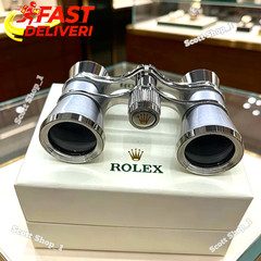 Rolex Boutique Display Opera Binoculars Silver Luxury Desk Prop Rare