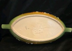 Roseville Pottery Blue Snowberry Console Bowl 1BL2-12 17″ Vintage